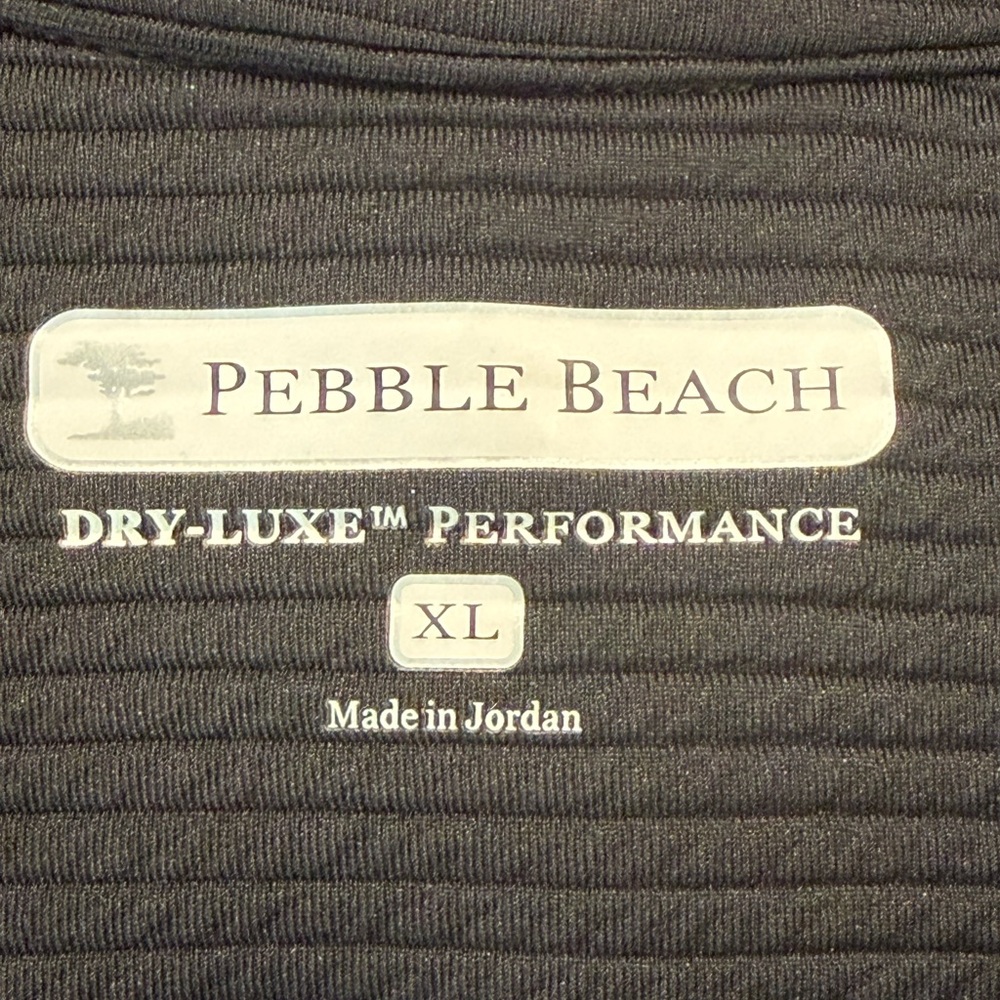 Pebble Beach Black Ribbed Performance Jacket - Picture 4 of 5